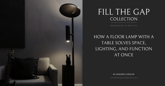 How a Floor Lamp With a Table Solves Space, Lighting, and Function at Once