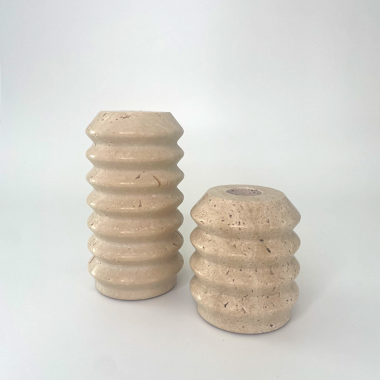 Travertine Candle Holder